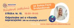 Odpoledne ani o víkendu nepracujeme: Jak na strategie přežití? — setkání 16. 12. 2026 v 18:00